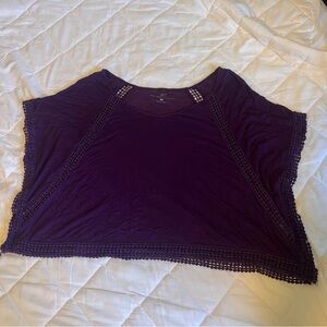 New York & Company Rich Purple Tee